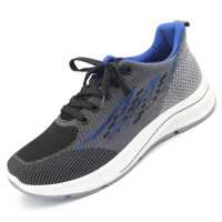 Chaussures décontractées pour hommes à lacets, tendance mode, respirantes, en tricot, trois couleurs, semelle intermédiaire en EVA, semelle extérieure en PVC injecté, été, printemps, automne