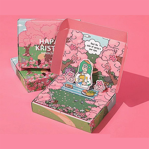 Gran oferta, caja telescópica de cartón corrugado biodegradable ecológica, caja de envío de esponja con papel de impresión personalizado en relieve - Product Image 4