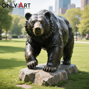 Scultura di Animale Selvatico in Metallo a Grandezza Naturale per Giardino Esterno, Statua di Orso <span class=keywords><strong>Grizzly</strong></span> in Bronzo - Product Image 6