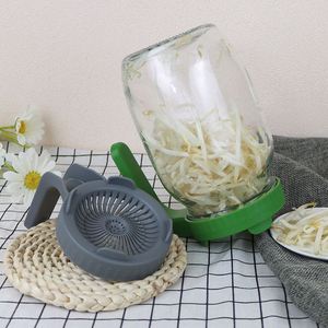 Couvercle de germination en plastique PP sans BPA de 86 mm avec poignée, adapté aux bocaux Mason à large ouverture de 3,42 pouces, filtre de germination des graines - Product Image 1