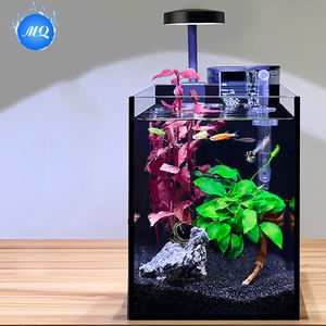 A.S. Moderne Ultra-Heldere <span class=keywords><strong>Nano</strong></span> Rif <span class=keywords><strong>Aquarium</strong></span> 25/30/35/40/45Cm Vierkant <span class=keywords><strong>Aquarium</strong></span> Hot Selling Living Desktop Minimum Bestelling 100 Stuks - Product Image 1