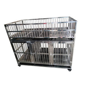 Chenils pliants pour chiens avec boîtier d'affichage pour chiots Cage pour chiens en acier inoxydable avec pièce supérieure pour clinique vétérinaire - Product Image 2
