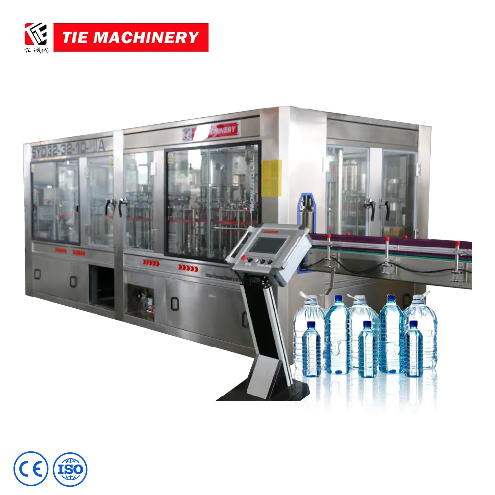 Chine Vente en gros 3 en 1 Machine de remplissage scellage automatique complète pour bouteilles en plastique PET d'eau minérale