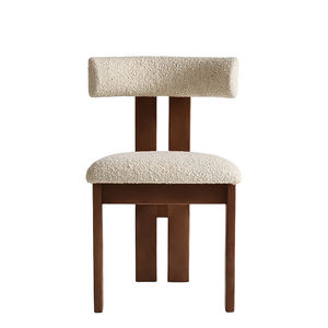 Chaises de salle à manger en bois massif rembourrées en velours de style <span class=keywords><strong>scandinave</strong></span> moderne, design nordique de restaurant, <span class=keywords><strong>chaise</strong></span> de salle à manger latérale en cuir - Product Image 1