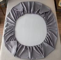 Ensemble de literie d'hôtel 100% coton de luxe personnalisé poches profondes 2 taies d'oreiller motif floral uni drap-housse usage domestique roi 4 pièces