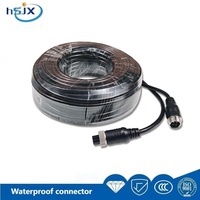 Câble d'extension vidéo et audio HE SHENG JIA XING à quatre cœurs, étanche, avec boîtier en aluminium, pour bus et PCB montés sur remorque