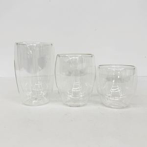 Prix direct usine – Tasses à café en verre à double paroi 8oz, 12oz, 15oz – Gobelets en borosilicate résistant à la chaleur pour paillettes - Product Image 1