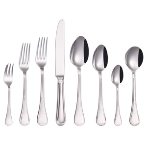 Gương Bạc Hoàng Gia Đám Cưới Thép Không Gỉ Bộ Đồ Ăn Chất Lượng Cao Bạc Dao Kéo Flatware <span class=keywords><strong>Set</strong></span> - Product Image 1
