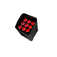 Projecteur de scène LED AMG IP65 9x18W RGBWA UV 6-en-1 avec batterie 12000mAh DMX Uplight en alliage d'aluminium, angle de lentille 15/40° pour extérieur