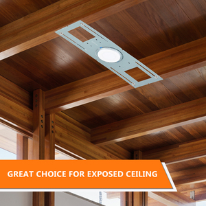 Disponibilità USA: Placche di Montaggio Piatte Rotonde Sottili da 3'', 4'', 6'' per Faretti da Incasso, per Nuova Costruzione, Staffe per Faretti - Product Image 3