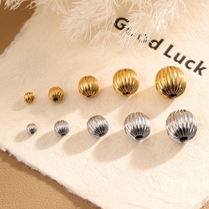 Aceworks ACS224ลูกปัดฟักทองยางและแตงโม spacer | 18K PVD สร้อยข้อมือสแตนเลสชุบทองแบบทำมือและทำเครื่องประดับสร้อยคอ - Product Image 1