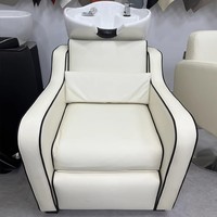 Nouveau lit de chaise de shampooing de tête de lavage de cheveux blanc avec piscine hydrothérapie salon de beauté salon de coiffure spa