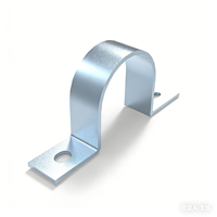 UTTERLY UTT82 Support en U et support de tuyau, également pince de fixation murale et de plafond pour tuyaux en acier au carbone et zingué, tailles de 1/2 à 8 pouces
