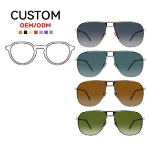 Fashionable Luxury Eyewear Sun Glasses Pattern Rim Wholesale Metal Men Women Polarized Sunglasses Vasos