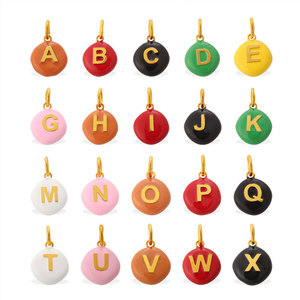 Non Tarnish 14k 18k Gold Plated 316L Stainless Steel Pendant chocolate chips Candy Charms for Necklace <b>Bracelet</b> Jewelry Making - Product Image 5