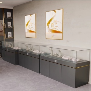 Sang trọng Đồ trang sức bằng gỗ đứng <span class=keywords><strong>Display</strong></span> <span class=keywords><strong>Counter</strong></span> Set đồ trang sức chuyên nghiệp cửa hàng thiết kế nội thất - Product Image 3