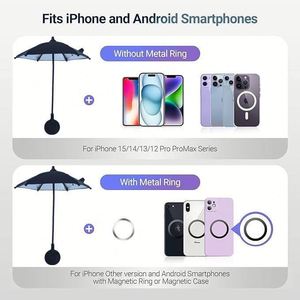 Support de téléphone rétractable magnétique avec logo personnalisé imprimé à l'écran, mini-parasol, protection solaire, support de voiture - Product Image 2