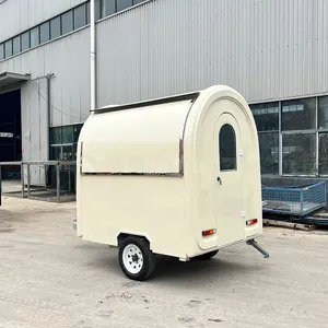 Mini-remorque de camping commerciale ronde, chariot de vente de snacks pour parcs extérieurs, camion de restauration mobile pour entreprises - Product Image 2