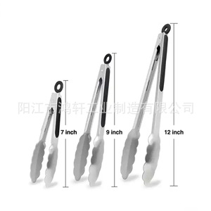 Pinzas para barbacoa de acero inoxidable HONGXUAN de 430 mm, antideslizantes y resistentes al calor, para asar carne. - Product Image 5