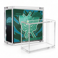 Boîte de présentation en acrylique pour Elite Trainer Box avec couvercle magnétique, protection UV, boîte de rangement pour booster de jeu de cartes à collectionner