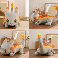 Peluche de dragon lestée personnalisée en usine avec pochette intérieure amovible lestée, poupée en peluche de dragon de feu doux
