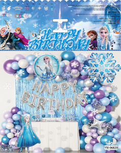 Globos de Látex con Diseño de <span class=keywords><strong>Frozen</strong></span>, Color Azul Nieve, Decoración de <span class=keywords><strong>Cumpleaños</strong></span>, Suministros para Fiestas, Juegos de Globos - Product Image 2