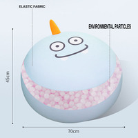 Fauteuil pouf moderne en tissu tricoté warp-knit avec rembourrage EPP, motif dessin animé, pour le confort du salon à la maison