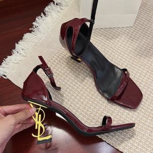 Sandales à talons hauts de luxe de haute qualité, en cuir véritable, mode estivale, chaussures de mariage pour femmes, chaussures à talons hauts pour femmes - Product Image 1