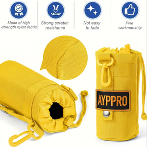 Portaborraccia AYPPRO con Logo Personalizzato, Porta Bottiglia in Nylon MOLLE OEM per Escursionismo, Campeggio, Ciclismo e Idratazione all'Aperto - Product Image 1