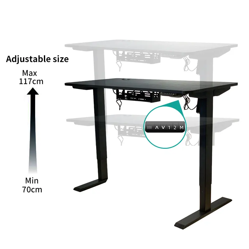 תכליתי מוסמך חשמלי שולחן רגל חכם גובה מתכוונן שולחן מחשב מסגרת הרמת שולחן כדי עומד שולחן