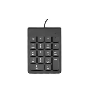 Keyboard berkabel satu tangan Mini Keyboard angka portabel Pico 18 tombol terlaris