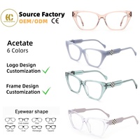 Personnalisation de lunettes optiques en acétate haut de gamme, élégantes, durables, fabriquées à la main, montures de lunettes à monture complète pour un usage quotidien, OEM/ODM