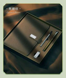 Custom Logo Luxury Refillable Stationery Pen Notebook Gift Set Business Blue Vegan Leather Magnetic Note Book A5 <b>Journal</b> Box Set - Product Image 4