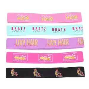 Melt Band 2cm 3.5cm 4cm Adjustable Customized Printed Logo Headband Wig Elastic band for Hair