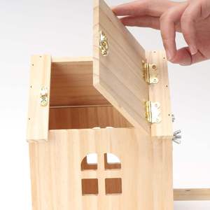 กล่องเพาะพันธุ์ไม้สำหรับกรงนกแก้ว นกคีรีบูน นกพิราบ กล่องเพาะพันธุ์ธรรมชาติพร้อมประตูด้านข้าง ใช้ได้ทั้งภายในและภายนอกอาคาร - Product Image 5