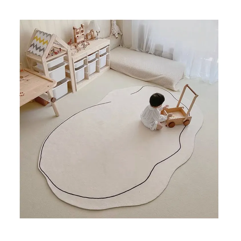 Karpet Poligon dan Karpet Flanel Karpet Lantai Ruang Tamu Keset Mesin Dibuat Gaya Minimalis