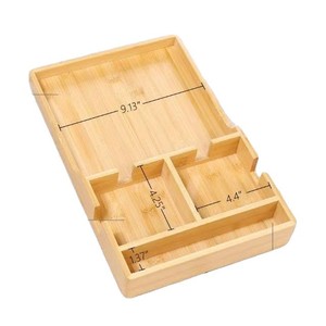 Bandeja de sofá de madera Yinchuang con compartimentos multifuncional para refrigerios, café, desayuno y cena - Product Image 2