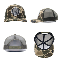 Casquettes de camionneur Richardson 112 en cuir avec logo personnalisé, chasse aux animaux, patch en cuir, snapback, casquettes de camionneur en camouflage de canard