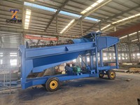 Mini trommel de lavage d'or mobile, séparateur d'or sur roues, installation de récupération d'or alluvial pour sites miniers en Afrique