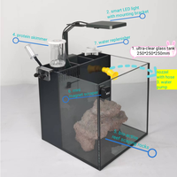 M30 A.S. Vente chaude : Ensemble Nano Tank tout-en-un de 25 cm, vente en gros, aquarium en verre carré ultra-clair, aquascaping, écologique