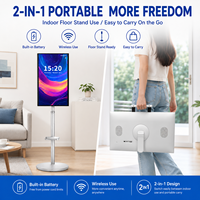 Televisor Portátil Blanco de 24 Pulgadas con Pantalla Táctil 1080P, Android 13, 6G+128G de Almacenamiento