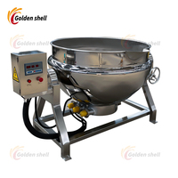 Pâte industrielle au caramel et nougat pour la cuisson de bonbons Bouilloire Pot automatique Confiture/Curry/Halwa GPL Mélangeur de cuisson au gaz 100L 200L
