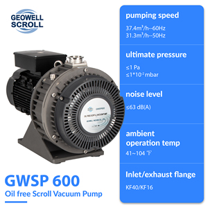 GEOWELL GWSP600 10.4L/s (60Hz) <strong>Cryopump</strong> Regeneration Dry Oil Free air Scroll Vacuum Pump - Product Image 3