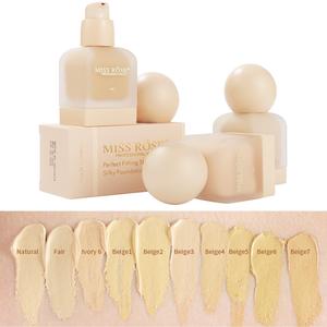 Base <span class=keywords><strong>de</strong></span> Maquillaje MISS ROSE, Suave como la Seda, Control <span class=keywords><strong>de</strong></span> Grasa, Mate, Impermeable, Corrector Líquido <span class=keywords><strong>de</strong></span> Larga Duración, Maquillaje Profesional - Product Image 6