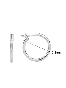 Pendientes de Aro Pequeños de Latón Chapado en Oro y Rodio 2024, Diseño Geométrico Simple, Piedra Principal de Perla, Modernos, 4 Tamaños para Regalo - Product Image 5