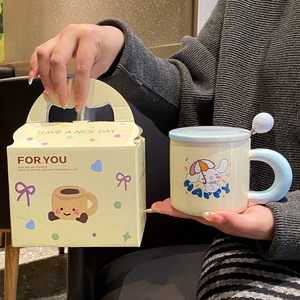 Tazza in Ceramica Carina per Casa e Coppie, Design Elegante, con Cannuccia, per Caffè, Tè e Altre Bevande, Logo Personalizzato, Regalo Perfetto per Amici - Product Image 5