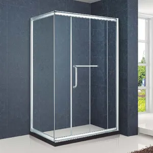 巴基斯坦KMRY铝框架矩形l形铰链开门转角浴室封闭式淋浴房价格 (KT6012)