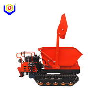 Mini-dumper chenillé compact 1T à chargement automatique, hydraulique, sur chenilles en caoutchouc, pour le transport de matériaux de construction - Prix usine