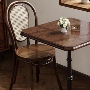 Silla de Madera de Roble Macizo con Base Tallada y Bandeja, Muebles Vintage para <span class=keywords><strong>Restaurante</strong></span>, Resistentes, para Cafetería - Product Image 6