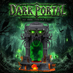 JMBricklayer Set de Bloques de Construcción Portal Oscuro, Puerta Gótica con Calaveras, Luz LED, Puerta de Demonio de Fantasía, 1108 Piezas, Juguete de Construcción para Adultos - Product Image 6